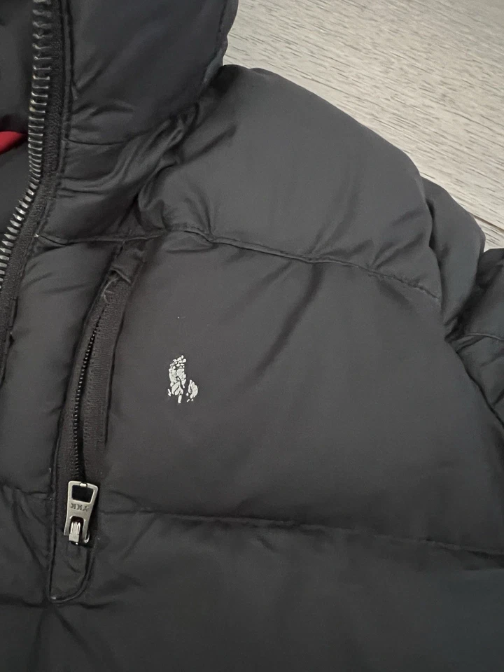 Polo Ralph Lauren Kids производительности пуховик куртка черный с капюшоном пальто размер 120/60 S - Изображение 2 из 3