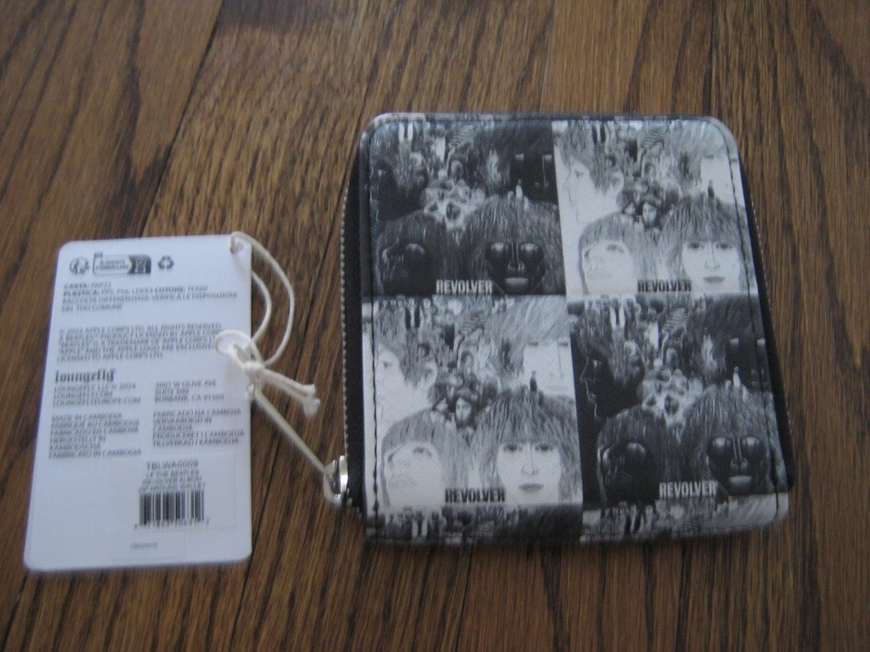 Cubierta de álbum revólver de The Beatles cremallera alrededor billetera John Lennon Paul McCartney Foto 2 de 3