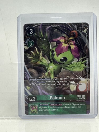 Palmon BT14-044 SR Alternate Art Digimon CCG | Blast Ace Near Mint