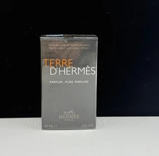 NEW Terre D'Hermes Hermes Men 1 oz Pure Parfum Men's Cologne Authentic NIB