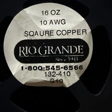 Square Copper wire, 10 Gauge,16 Ounces, for jewelry making from riogrande