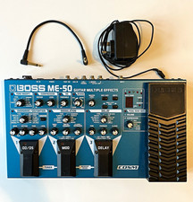 Boss ME-50 Digital Multi-Effects Pedal Overdrive Delay Reverb + Power & Jack.