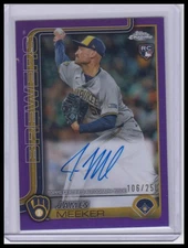 2025 Topps Chrome #RA-JME James Meeker Rookie Autographs Purple Refractors #/250