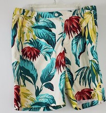 Nautica Mens Swim Trunks Sz 36 Floral Tropical Board Shorts Unlined Hawaiian
