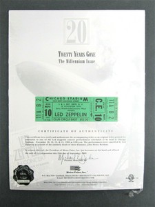 Led Zeppelin Unused Concert Ticket at 