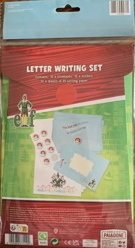 Elf Movie Buddy set scrittura lettere 20 fogli carta 10 buste e adesivi NUOVO - Foto 2 di 5