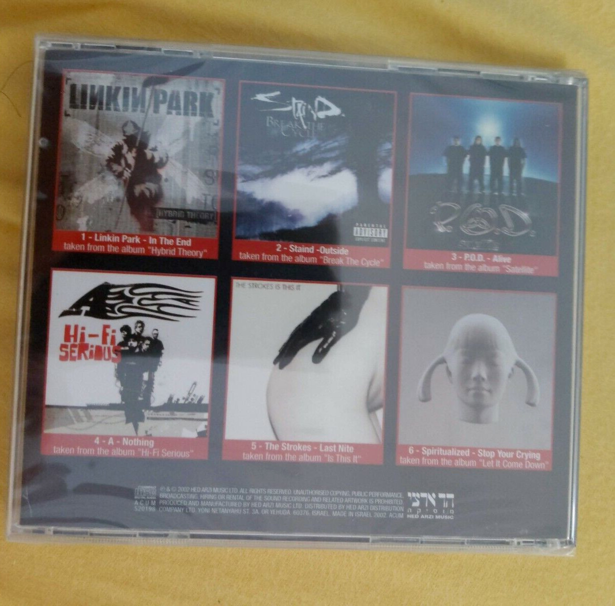 LINKIN PARK strokes SPIRITUALIZED p.o.d STAIND a(nothing) ISRAELI PROMO EP