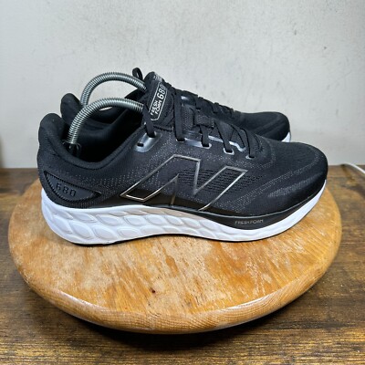 New Balance Fresh Foam 680v8 Black White Shoes Sneaker Mens Size 9.5 4E