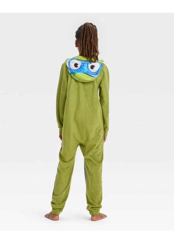 Traje de unión de una pieza de tortugas ninja mutantes adolescentes disfraz pijama M 8/10!! Nuevo con etiquetas Foto 2 de 4