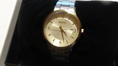 Mens 2toned Seiko 50th special edition 7n42-0gj0 Watch new  display picture 2