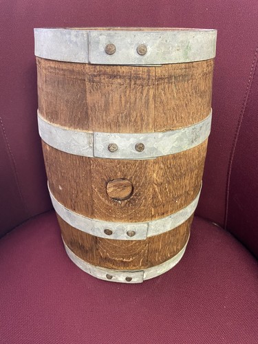 Empty vintage 1.3 gallon wooden Whiskey barrel Empty
