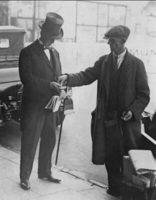 British Judge Travers Humphreys Buys A Newspaper At Ealing Broadway Old Photo