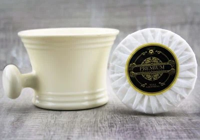 HARYALI LONDON Hand Thrown Ceramic Pottery Cup Shaving Mug Bowl Scuttle, Two-Toned Blue Black