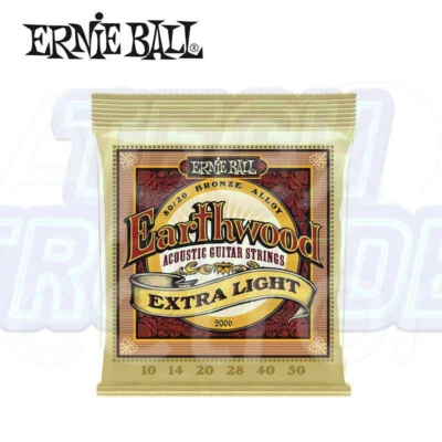 Ernie Ball Acoustic Guitar Strings Set Earthwood Bronze Strings For Guitar