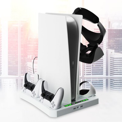 Console Cooler Fan Holder Game Helmet Rack Controller Charger Stand for PS VR2
