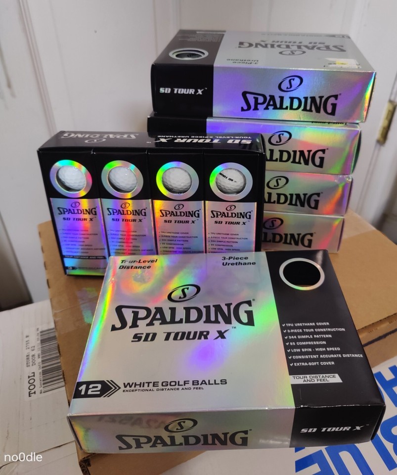 5X Spalding Golf Balls 12 Count/box SD TOUR Urethane Tour Distance (60