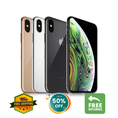 Apple iPhone XS  Silver / Gold GSM Unlocked At&t Tmobile Verizon 256GB - 64GB