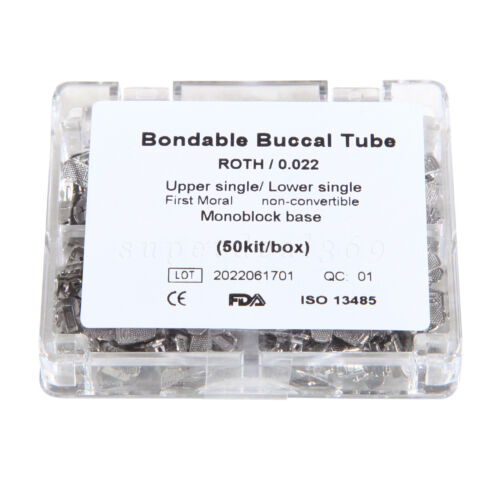50 Sets Dental Orthos klebbare Mundröhre Roth 022 erste molare Monoblockbasis - Bild 9 von 12