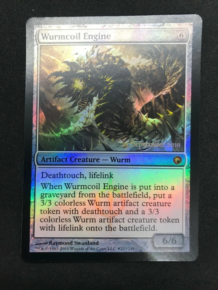 Magic the Gathering MTG Wurmcoil Engine Artifact Pre-Release Foil Scars of Mirro - Image 3 of 4