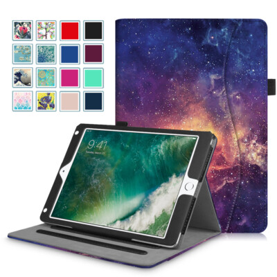 For Apple iPad Case Folio Stand Cover Multi-Angles with Pocket Auto Wake/Sleep