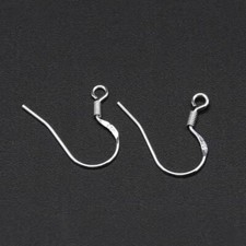 100pcs 925 Silver 15x17mm Earring Hooks Wire For DIY Jewelry Making Supplies