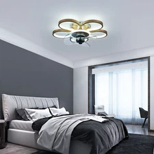 Adjustable Fan 20 In 6500-4000-3000k Ceiling Fan Light W/ Remote, 3 Light Colors