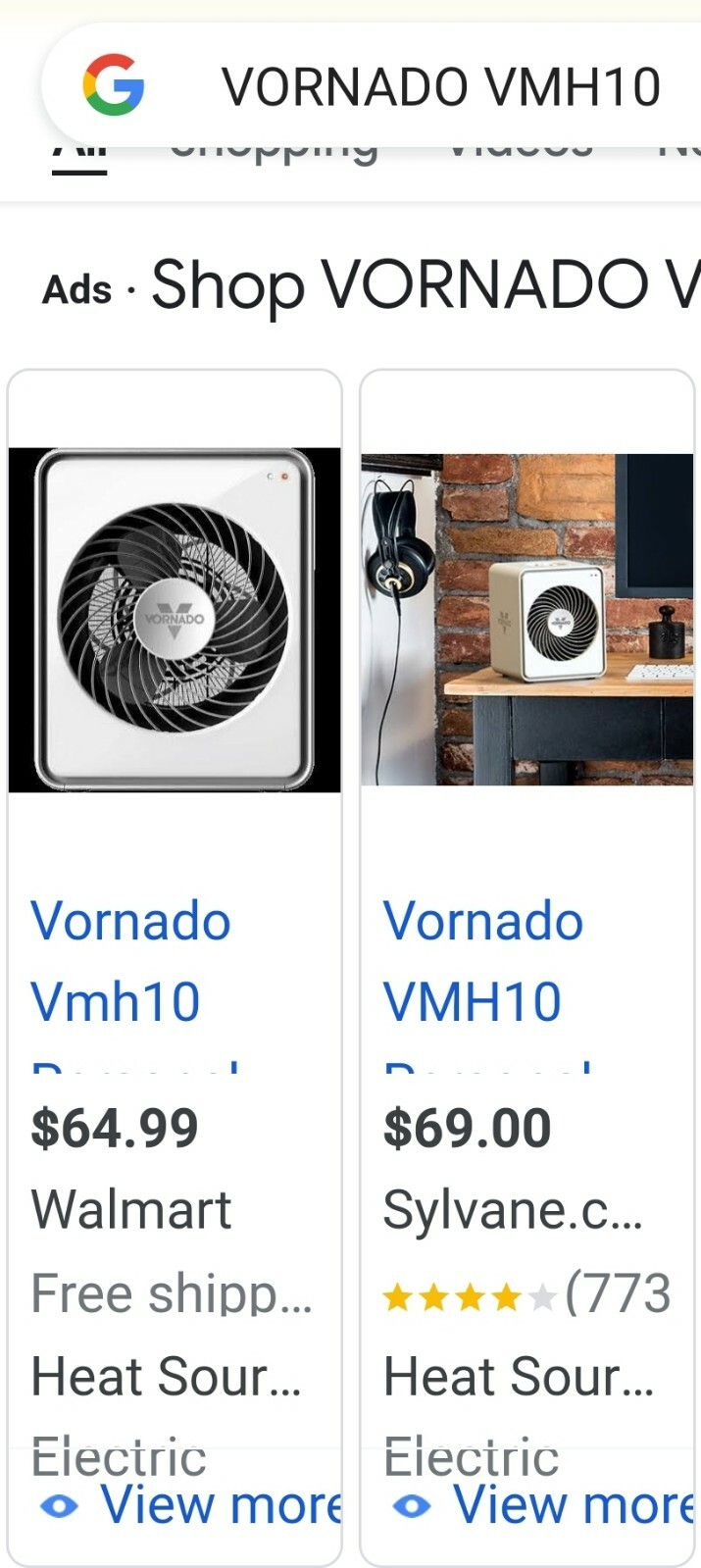 Vornado Vmh10 Personal Metal Heater 