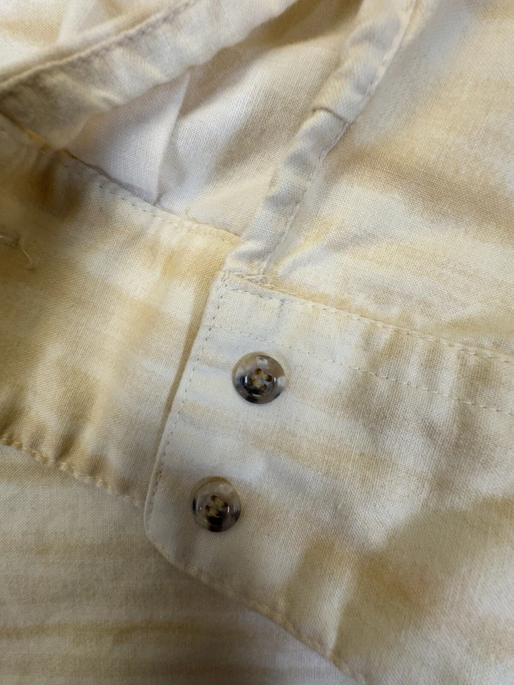 Roper Shirt Mens L 1/4 Button Pullover Aztec Button Front Yellow Long Sleeve USA - Image 3 of 4