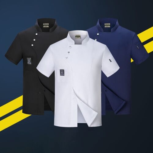 Abrigo Unisex Cocina Chef Corto Restaurante Uniforme Camisa Servicio Transpirable - Imagen 1 de 24