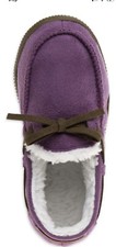 Toddler Girls Faux Fur Slip On Moccasin Slipper Size 2 NEW