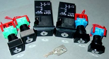 6 Indicator Panel Keyed Switches EAO Mixed Lot Mount Button Lock Project Parts