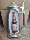 Vintage Drewrys Beer Advertising Sign Plastic Stein Bottle 16.5”x9” Man Cave