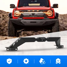 Textured Steel Bull Bar Bumper Brush Guard Fits 2021-2025 Ford Bronco 2/4 Door