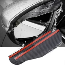 2PCS Carbon Fiber Mirror Rain Visor Guard For Universal Auto Car Accessories