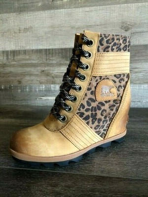 sorel lexie leather leopard wedge,www 