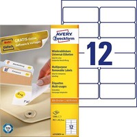 Avery Zweckform L4743REV-100 Universal Etiketten (1.200 Klebeetiketten, 99,1X42,