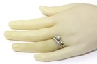 14k white gold .88ct round diamond engagement ring wedding band 6.1g vintage set — photo 10