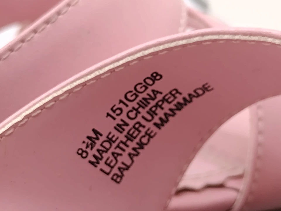 Sandalias de tacón mujer de cuero rosa talla 8,5 Foto 4 de 4