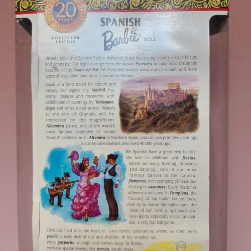 Spanish Barbie “Dolls Of The World” Europe 20th Anniversary Rare Vintage 99 TR3 - Picture 14 of 19