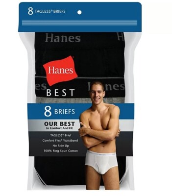 Hanes Men's Comfort Flex Waist Wicking Cool Comfort Best Briefs, 4 or 8 Pack