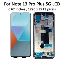 OEM For Xiaomi Redmi Note 13 Pro 5G LCD Display Touch Screen Digitizer  Frame