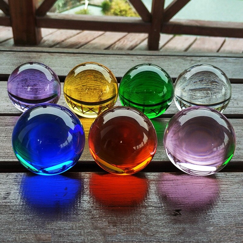 水晶　大 20-60MM Natural Multicolor Glass Crystal Sphere Large Crystal Ball