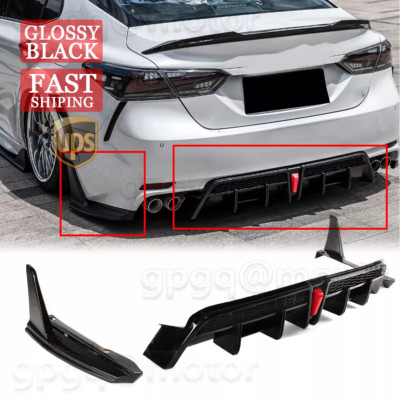 For Toyota Camry SE XSE 2018-2024 Yofer V2 Rear Bumper Diffuser W/ Corner Aprons
