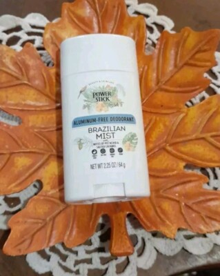 Power Stick Brazilian Mist Deodorant Pistachio Salted Caramel Oz 