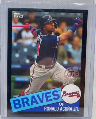 RONALD ACUNA JR. 2020 TOPPS 1985 BLACK #D 121/299 | eBay