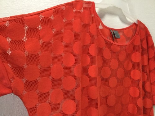New Directions Damen Camisole Top mit transparentem Overlay Größe Large Orange 139 - Bild 2 von 7
