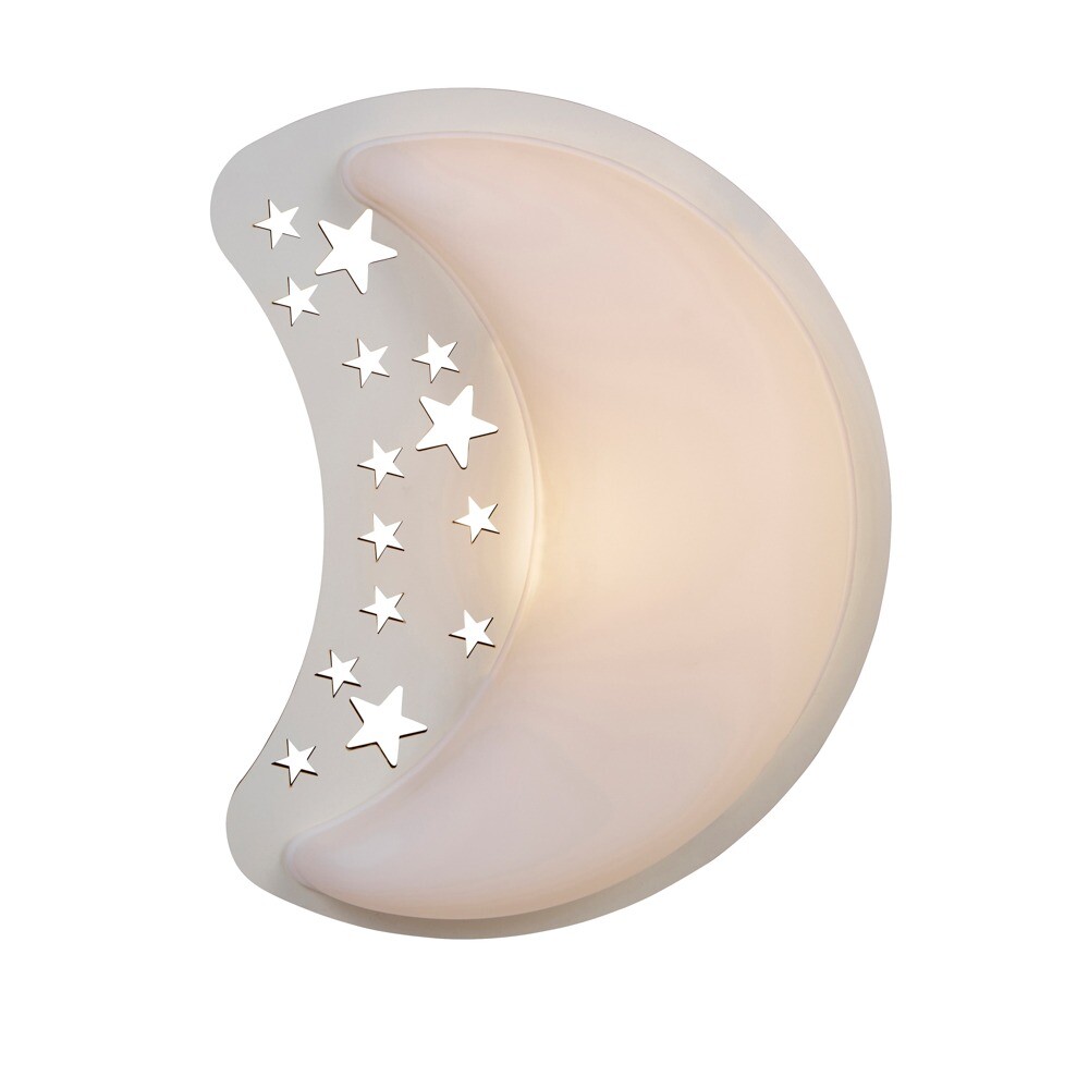 Litecraft Glow Moon & Stars Wall Light Children's LED Night Light - White