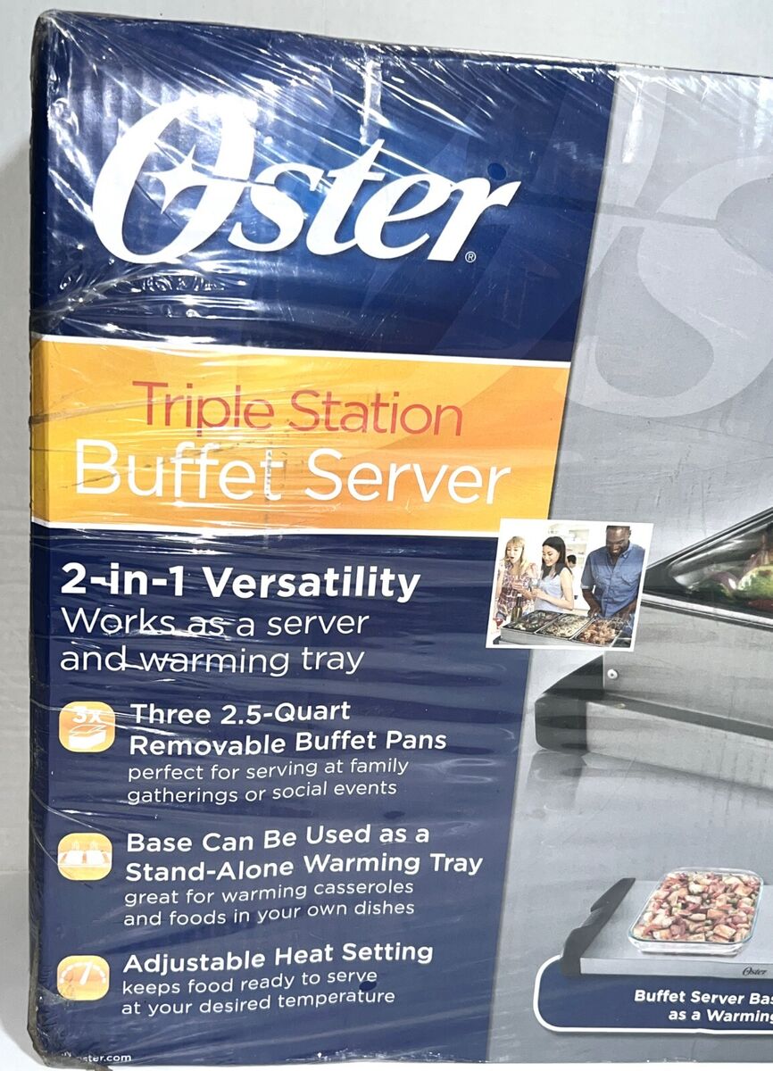 Oster CKSTBSTW00 2.5qt.Triple Buffet Server for sale online Oster CKSTBSTW00 2.5qt.Triple Buffet Server for sale online
