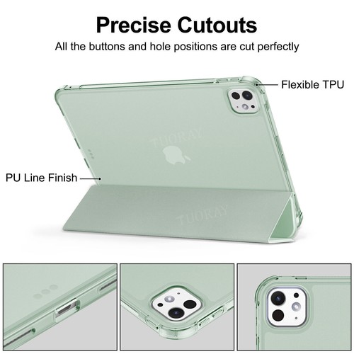 Case for iPad 7/8/9th 10.2 Air 4 5 6 Pro 11'' 13'' 2024 Smart Leather Flip Cover - Picture 16 of 87