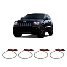 Bright White Led Headlight Halo Ring Kit For Jeep Grand Cherokee 11-13 Bright White Led Headlight Halo Ring Kit For Jeep Grand Cherokee 11-13